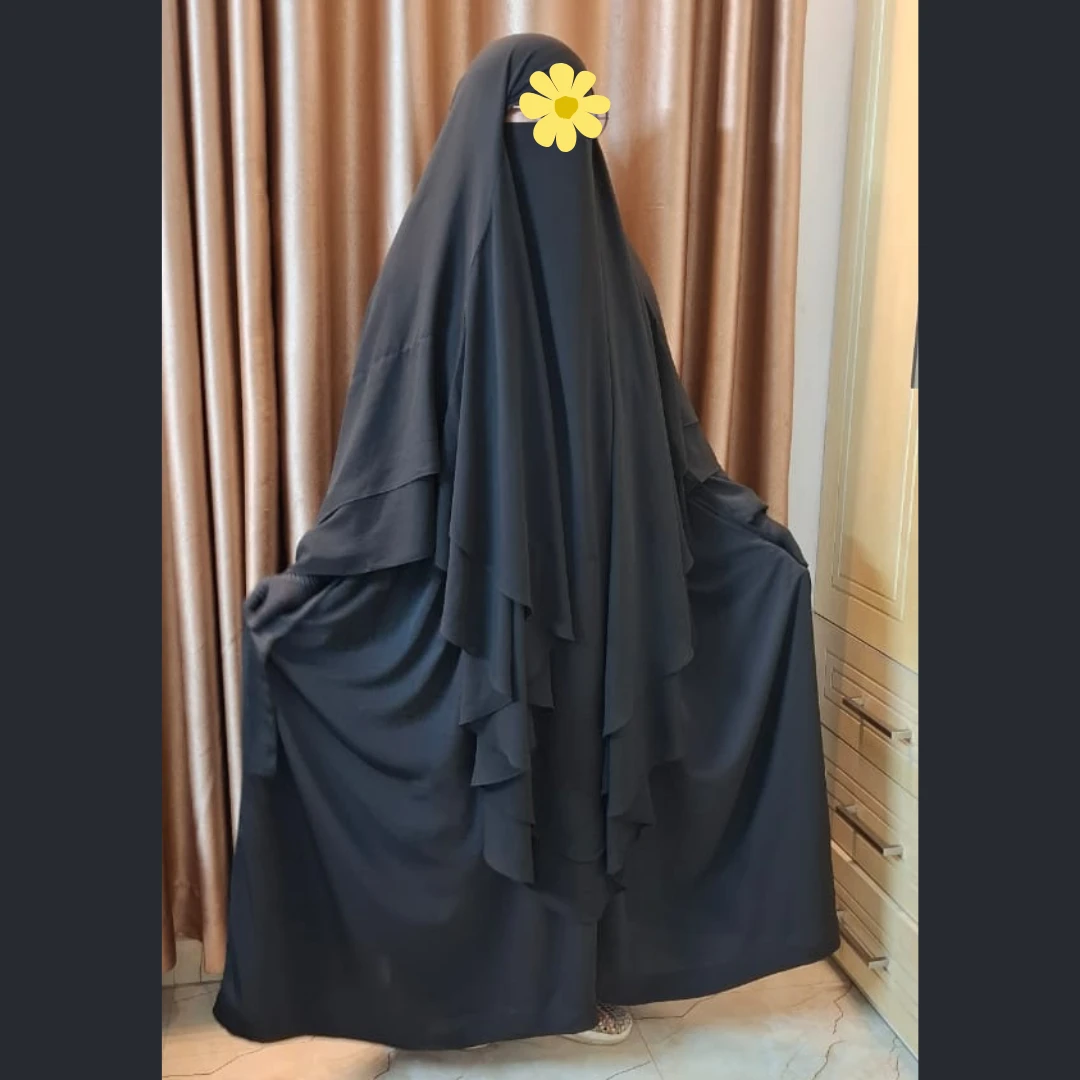 ✨ Black Jilbab Diamond Soft Georgette Burqa – Cherry Fabric ✨ BCB100