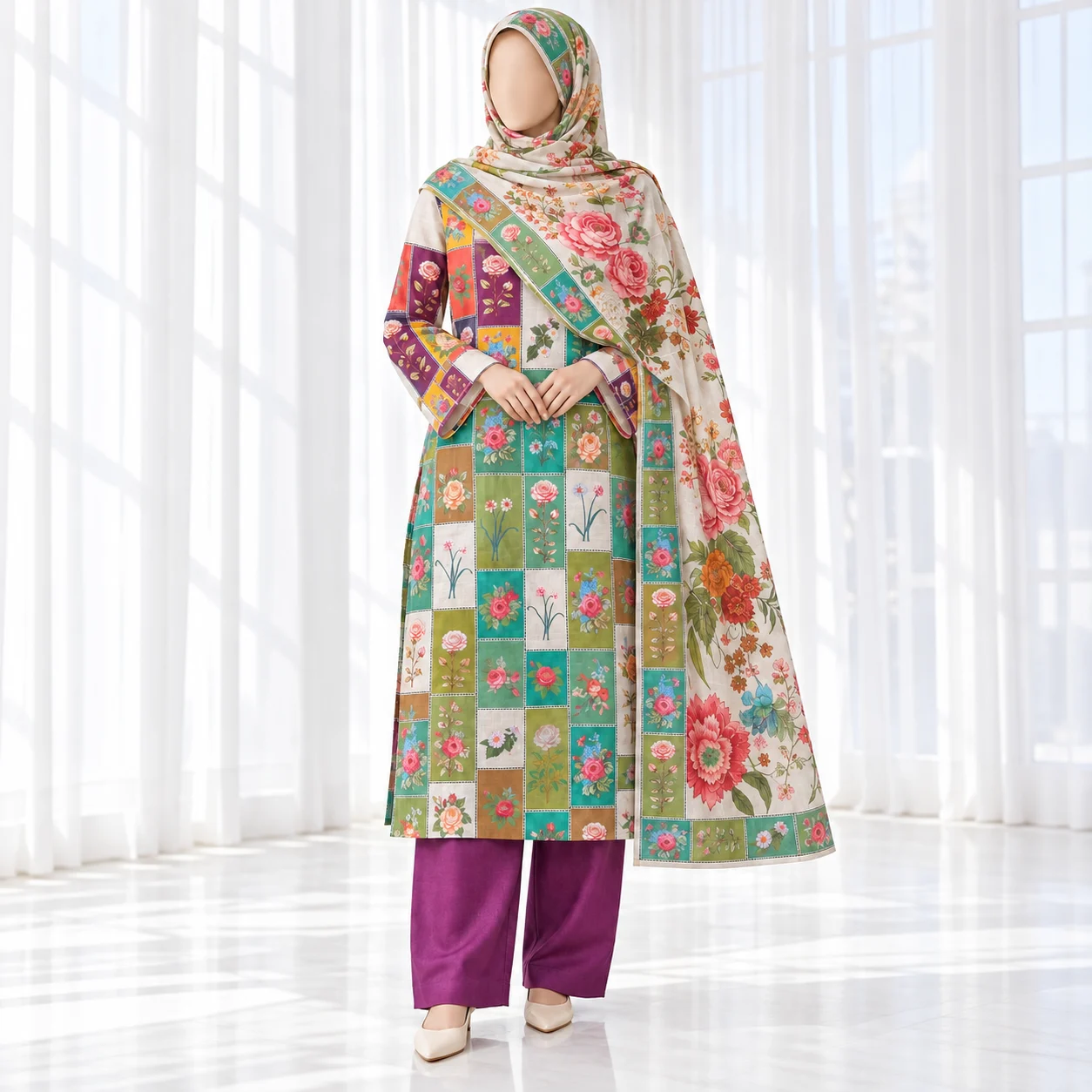 VIP Cotton Three Piece - VCP107