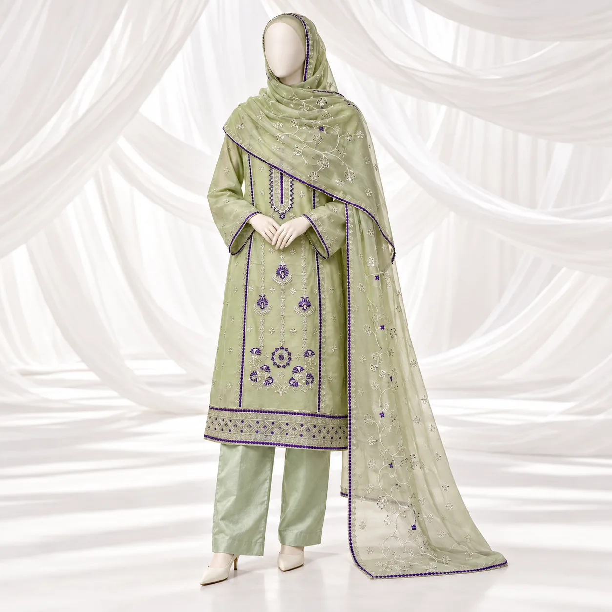 VIP Georgette Party Three Piece - VGP104