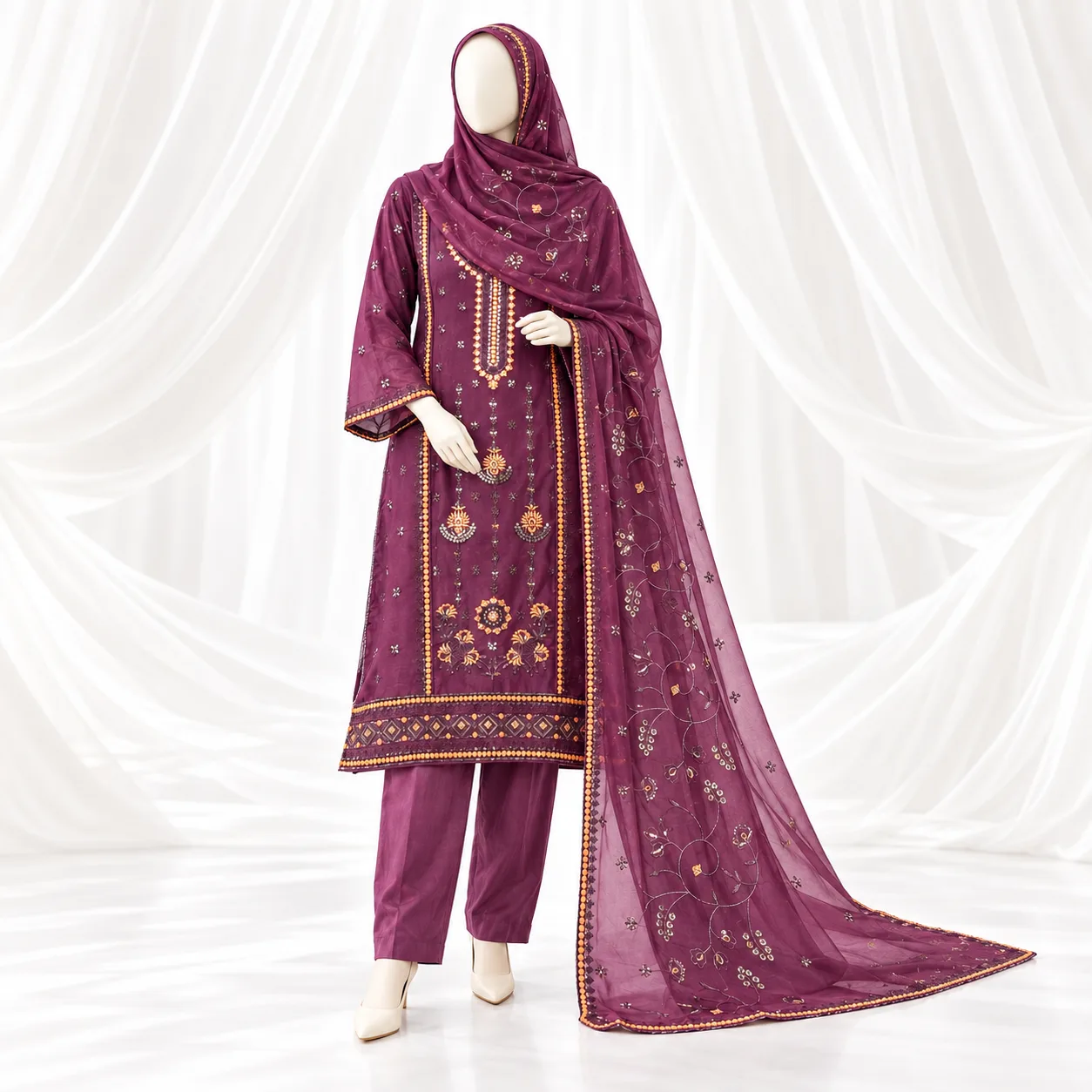 VIP Georgette Party Three Piece - VGP103